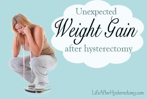Weight gain after hysterectomy
