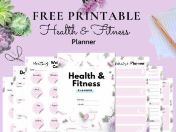 free printable health and fitness planner