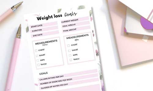 weight loss goals journal