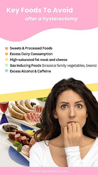 Key foods to avoid after a hysterectomy