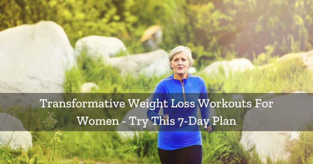 Weight loss workouts for women - woman running in the forrest