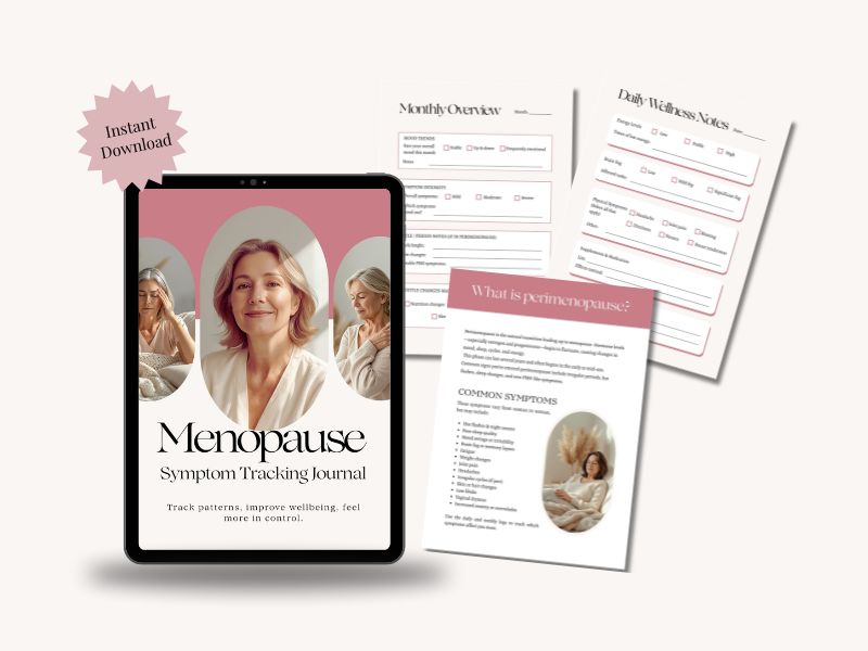 Menopause Symptom Tracking Journal pages