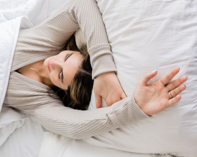 woman enjoying restful sleep