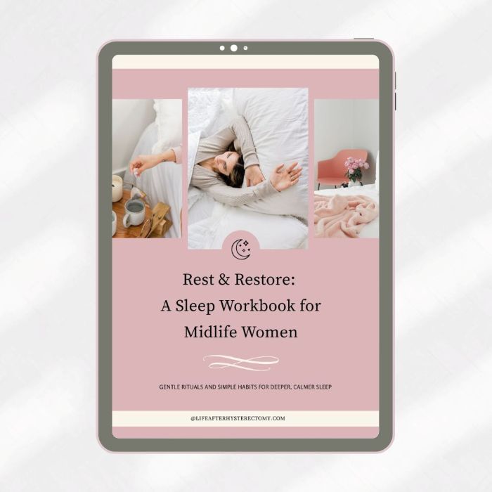 Sleep workbook for midlife women